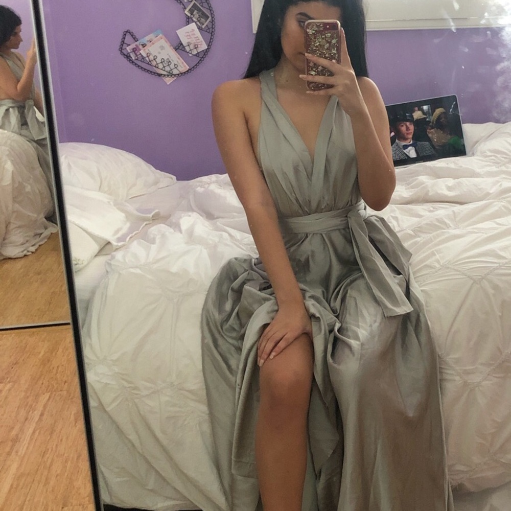Multi way silver dress